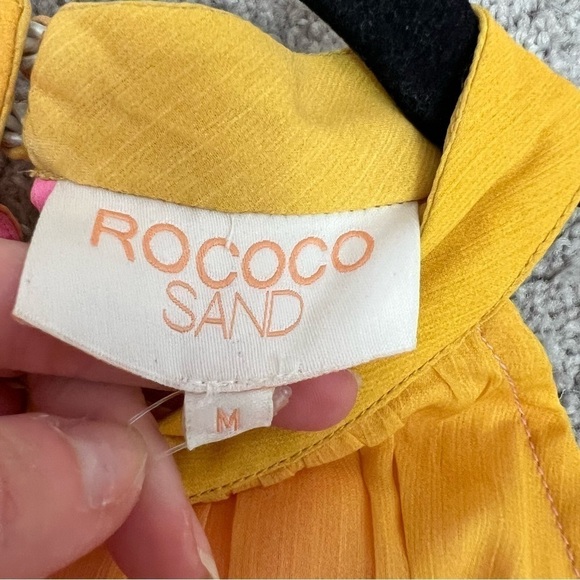 Rococo Sand Maxi dress women M Zale Halter Pink Multicolor Vacation Tropical - Picture 10 of 13